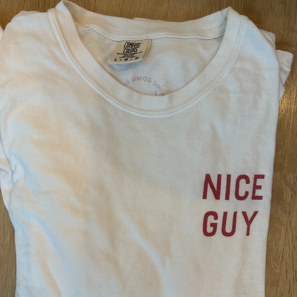 Nice Guy Collection - Long Sleeve White T-Shirt - Men's Large